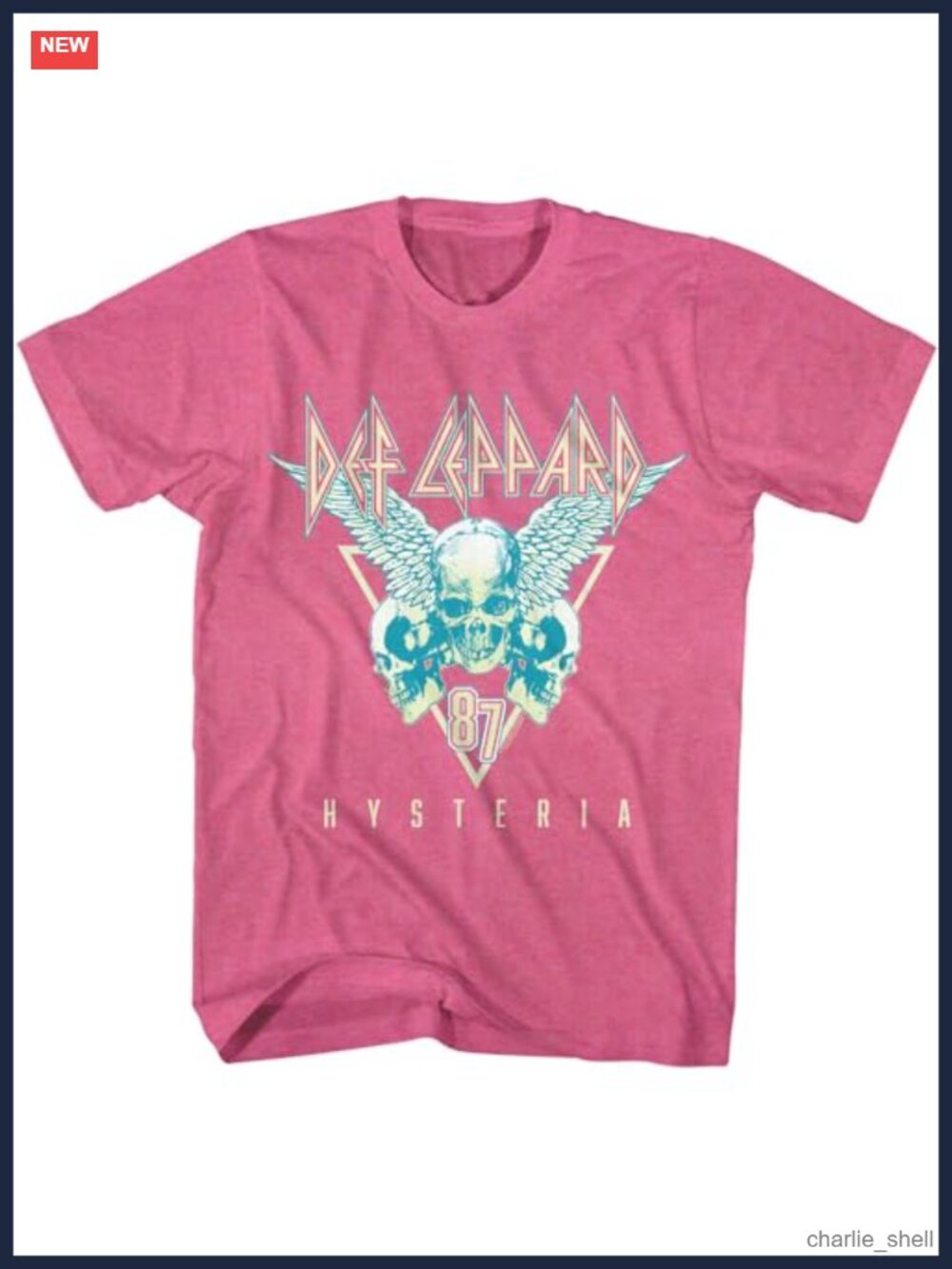 Def Leppard Hysteria Winged Skulls Graphic Tee Unisex Cotton Short Sleeve